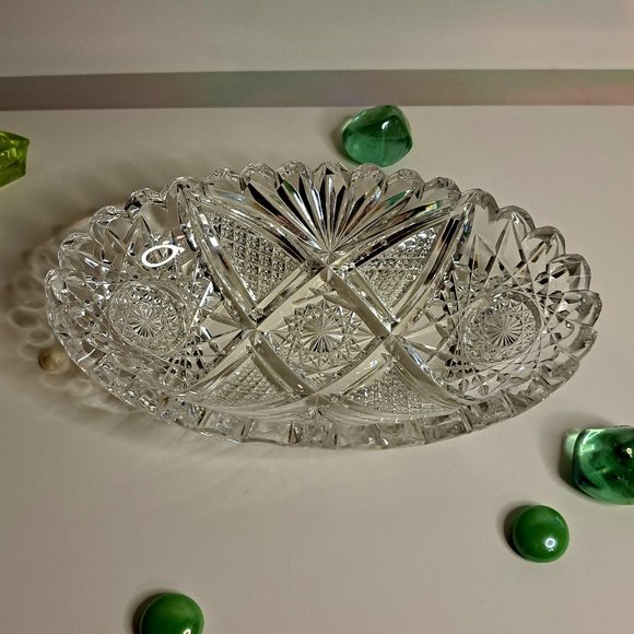 Unbranded Other - AMERICAN BRILLIANT Cut Glass Tray